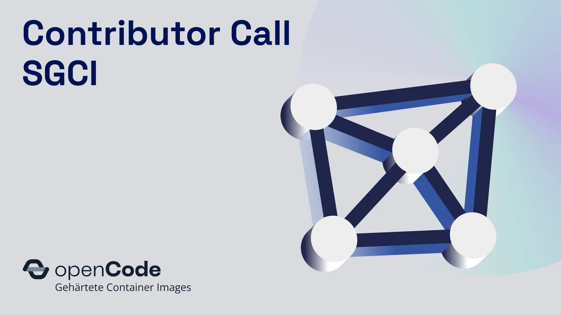 Contributor Call SGCI